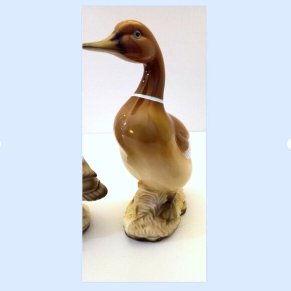 Ceramic Geese Figurines Lot of 3 Bone China Glazed Cassidy Ltd. Canada 9" and 7" - Picture 7 of 10